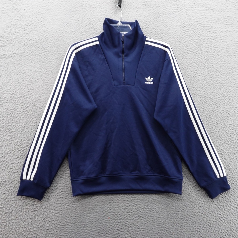 Adidas Originals Funnelneck Track Jacket Small Blue Men 1/4 Zip‎ Pullover NWT
